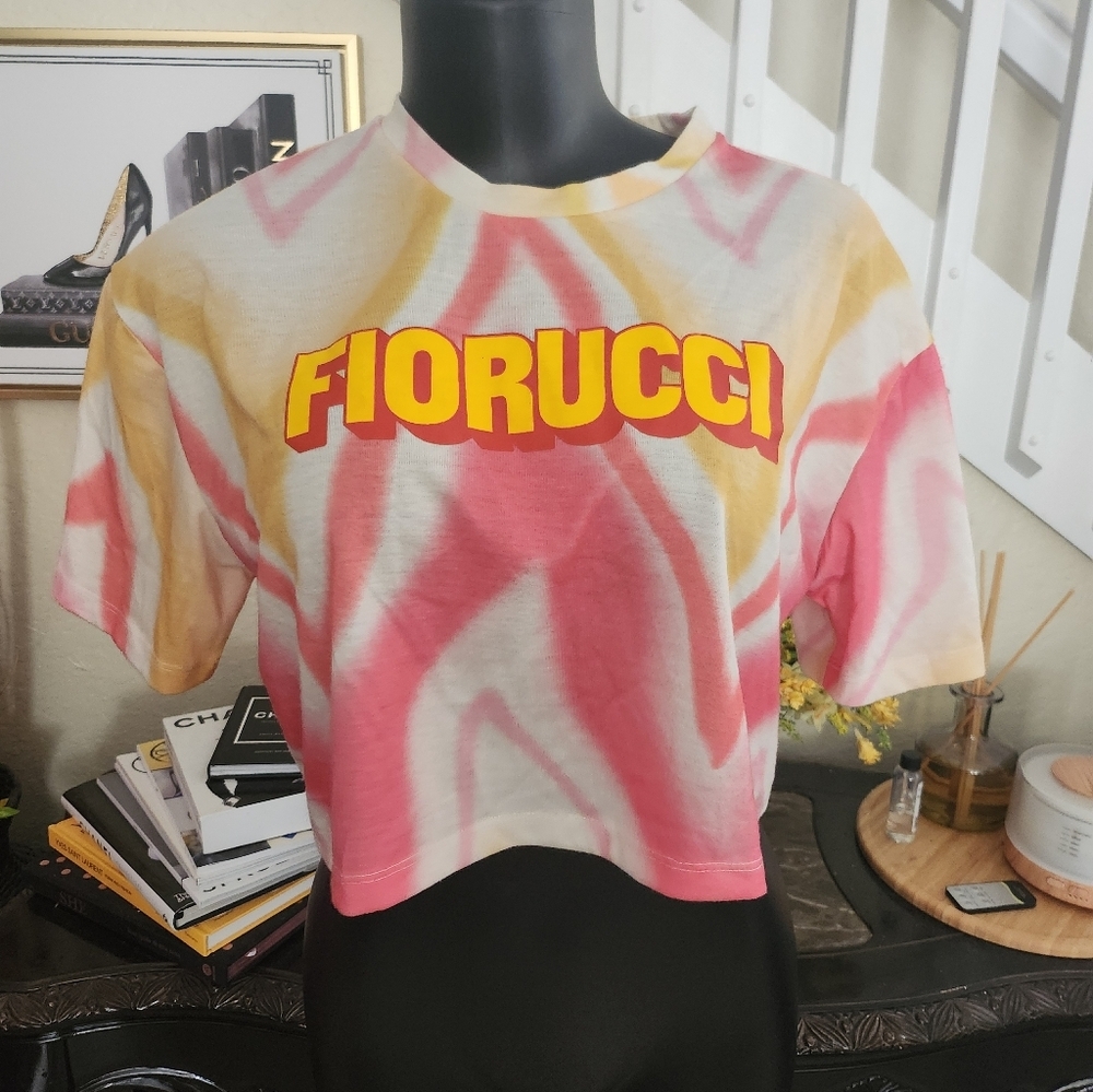 Fiorucci tie-dye crop top t-shirt size M